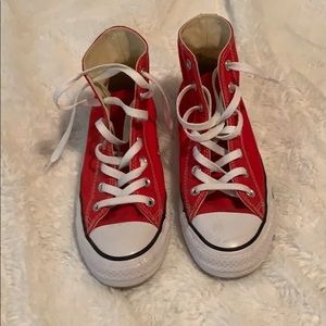 Red high top converse
